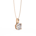 Custom Fine Jewelry 925 Sterling Silver Lab Grown Diamond 14K Gold Plated Cushion Cut Women's Pendant Necklace