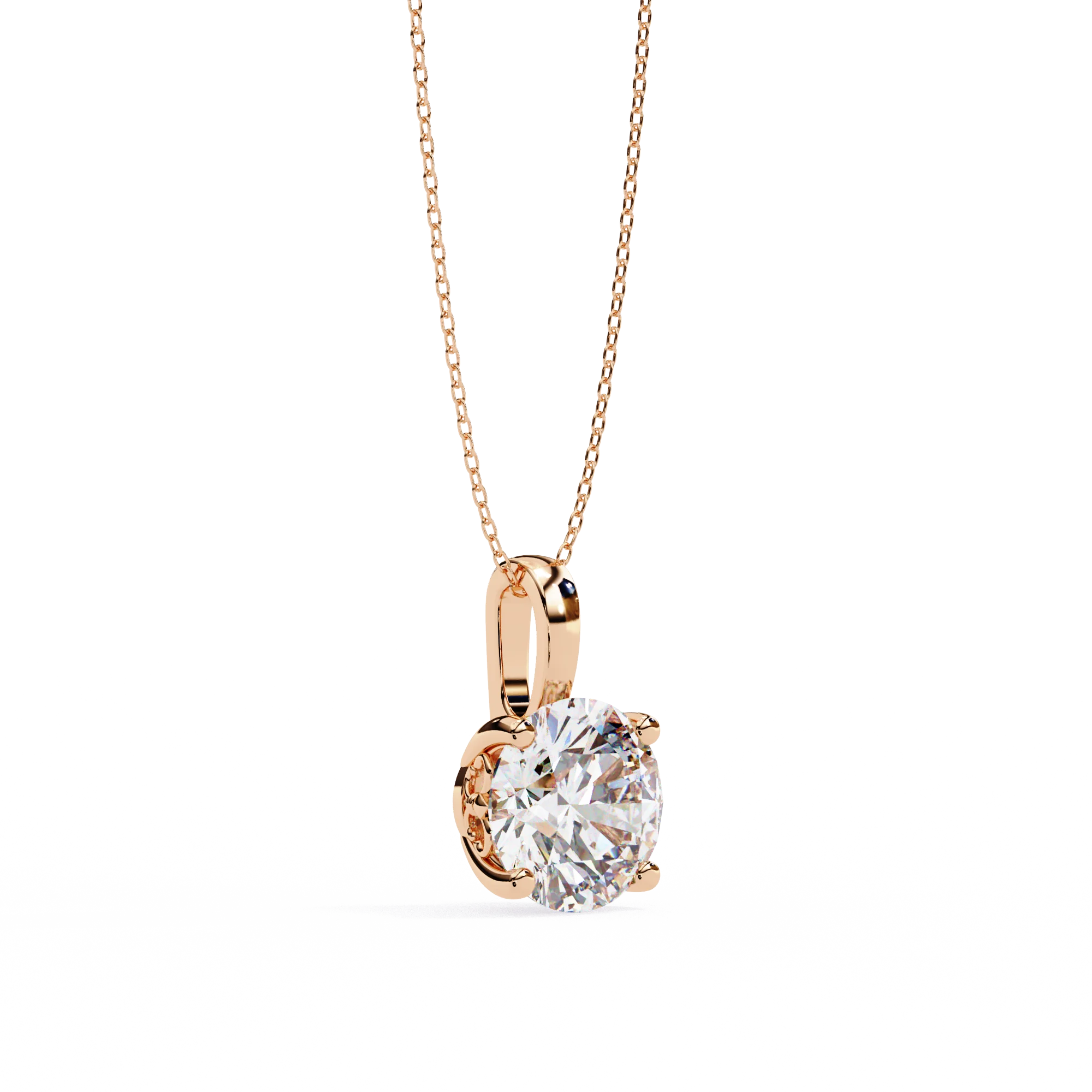 Custom Fine Jewelry 925 Sterling Silver Lab Grown Diamond 14K Gold Plated Cushion Cut Women's Pendant Necklace