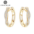 Lab Grown Diamond Earrings 925 Sterling Silver Moissanite Twisted Infinity Hoop Earrings Jewelry Gifts Earrings Wholesale Bulk