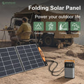 US Stock Portable 100W High-Efficiency Foldable Solar Panel with Mono Cells for Outdoor Adventures