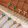 2025 New Arrival Flower Bracelet Stainless Steel Clover Jewelry Bracelet 18K PVD Gold Non Tarnish Flower Girl Bracelet