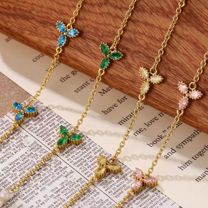 2025 New Arrival Flower Bracelet Stainless Steel Clover Jewelry Bracelet 18K PVD Gold Non Tarnish Flower Girl Bracelet