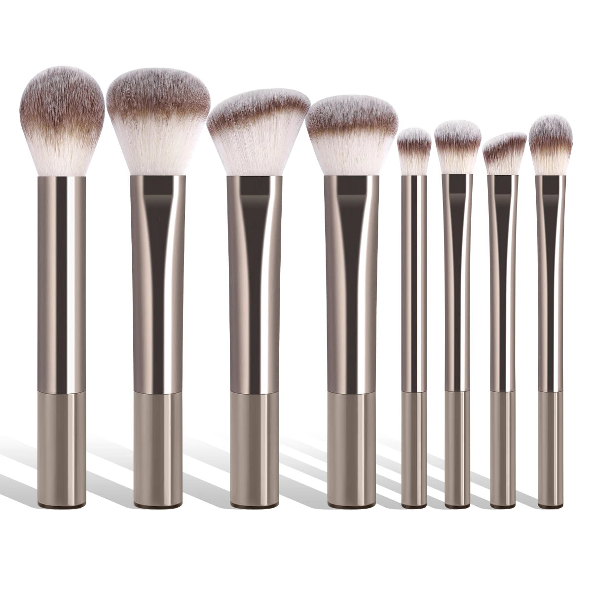 MAANGE 8PCS Facial Detail Brush with Resin Handle Synthetic Hair Makeup Brush Set Private Label & Customizable
