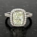 For 1 Ct Cushion Natural Diamond Women's Ring 14K White Gold Customized Fine Jewellery Verified Supplier India Elegant SHREERAJ