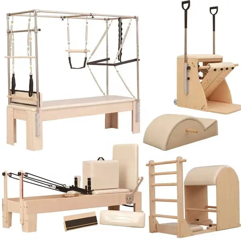Machine Bed Trapeze Table Pilates Cadillac Reformer Oak Wood Pilates Reformer 5 Pieces Set