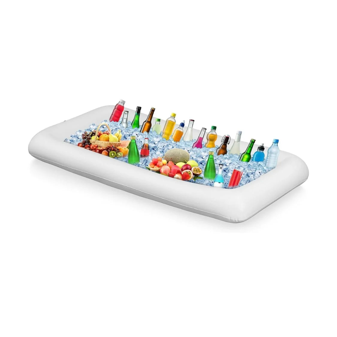 Inflatable Serving Bar with Drain Ice Buffet Bar Cooler for Party Food Drink Inflatable Cooler for Party Picnic and Camping