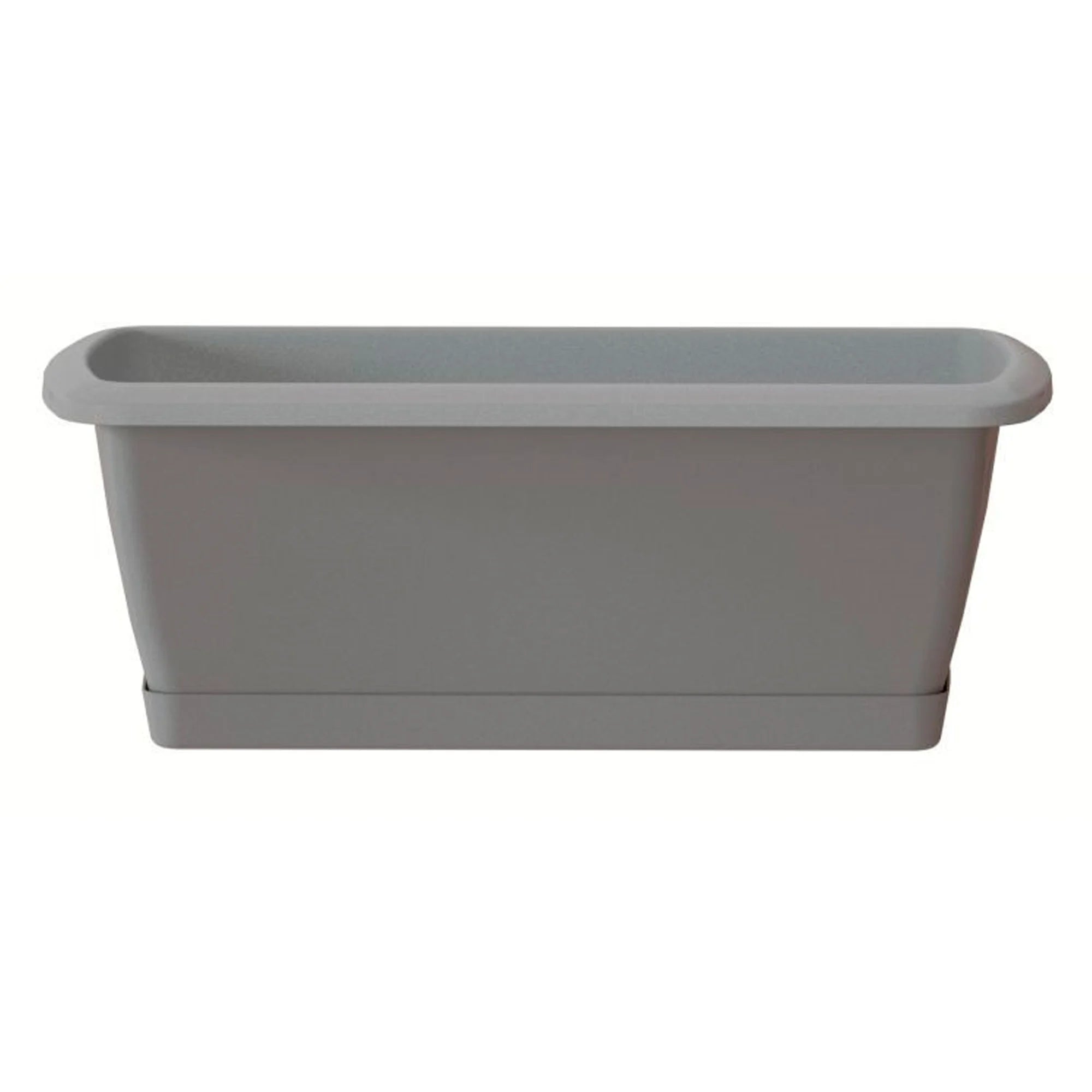Respana plastic planter in stone grey color 49 (length) x 18.4 (width) x 14.5 (height) cm