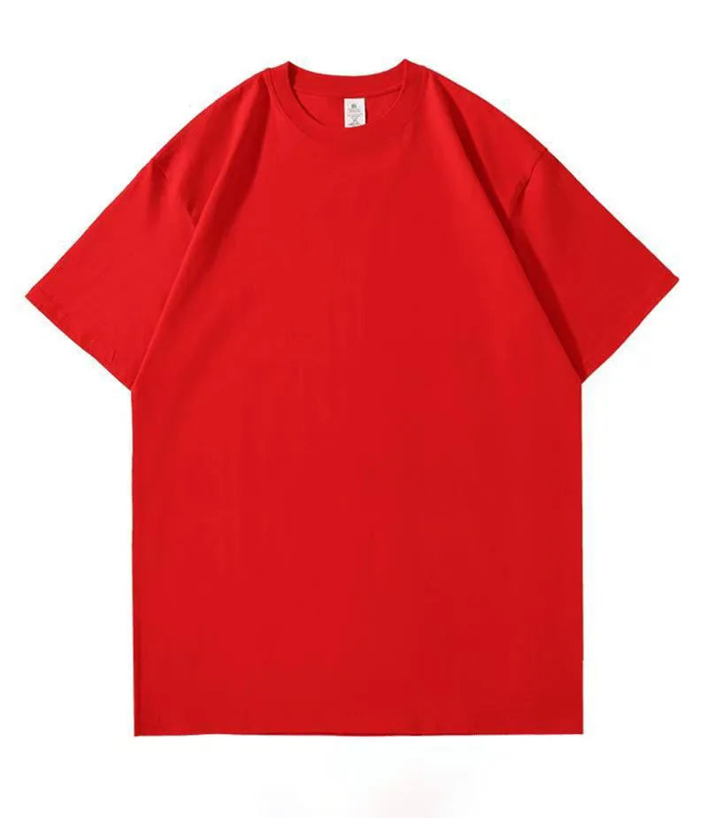 Oem customized custom round neck cotton t shirt with printed logo for work clothes group uniforms advertising tshirts for men