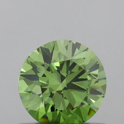 6.50 mm Loose CVD Lab-Grown Fancy Vivid Green Round Brilliant Cut HPHT Diamond IGI Certified VVS/VS Clarity Jewelry Making