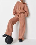 Factory Custom Logo Women's Sweatsuits Wholesale Bulk Jogging Sweat Suits Jogger Tracksuit Set Jogger Sweatpants Terry Regular