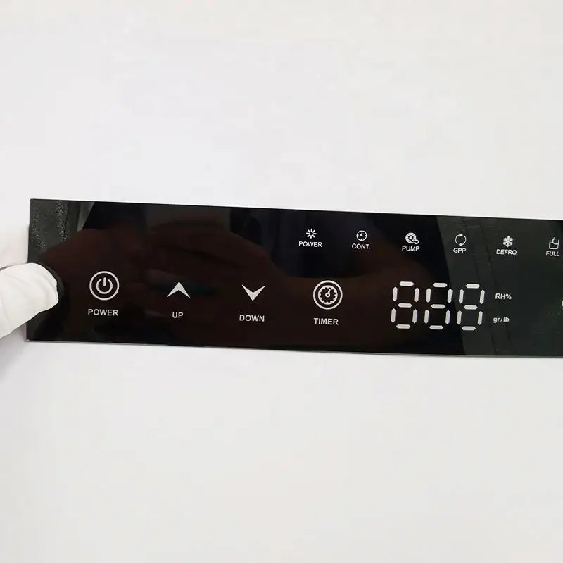 Custom Solid Semi-Transparent Tinted Smoked Glass LCD Screens with 15% Light Transmission Solar Application Silk-Screen Printing