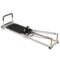 Portable Pilates Reformer Home Use Foldable Steel Pilates Equipment Yoga Training Balance Core Bed White Pilates Reformer
