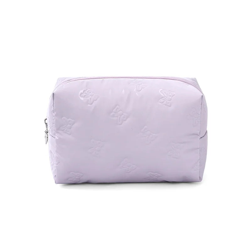 Fashion Candy Butterfly Soft Makeup Bag Women's Lightweight Travel Makeup Organizer Cosmetic Pouches for Women