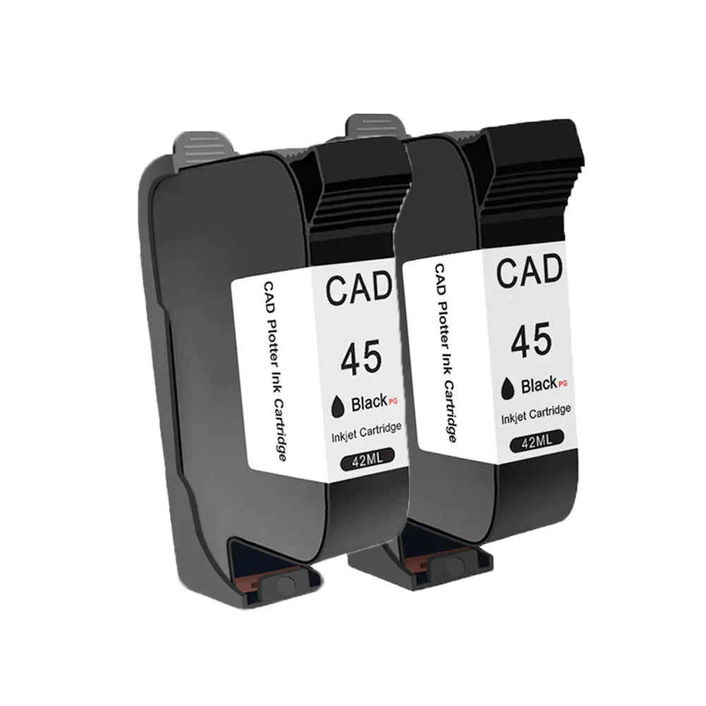 WECARE CAD 45A 51645A Grade a Plotter Ink Cartridge Replacement for HP45A Ink Cartridge MegaBDM