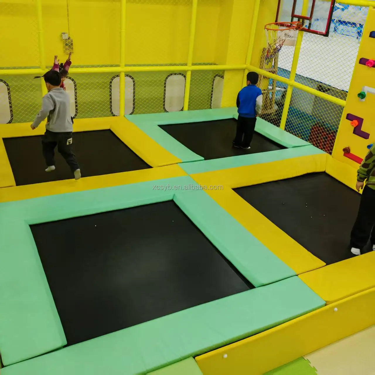 Customized Commercial Kids Playground Colorful Children Soft Play Trampoline Park Equipment Indoor Playground Trampoline Park