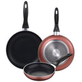 Set of 3 frying pans 16/20/24 cm pressed aluminum suitable for induction Paradise collection