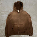 Clothing Manufacturer Streetwear 100% Cotton Vintage Wash Distressed Zip up Hoodie for Men