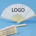 Custom Diy Blank Paper Fan 7 Inch Portable Hand  Fan Painting White Color Folding Fan
