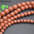 Various Sizes 4mm 6mm 8mm 10mm 12mm 14mm Natural Stone Round Gold Sandstone Loose Beads for DIY Jewelry Bracelet Necklace