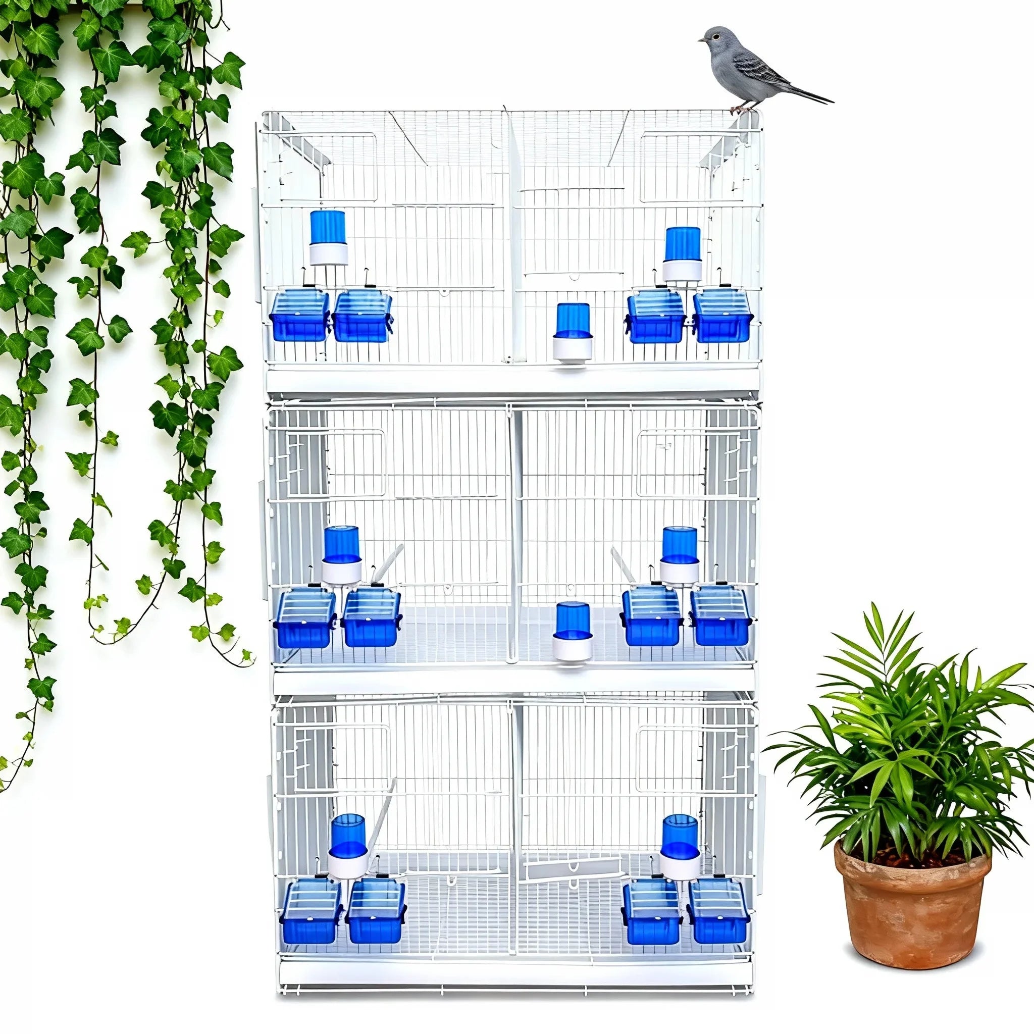 Portable Foldable Bird Cage Breathable Mesh 3 Tier Bird Cages Bird Cage Wire Mesh Luxury Bird Cage Bird Cage Large