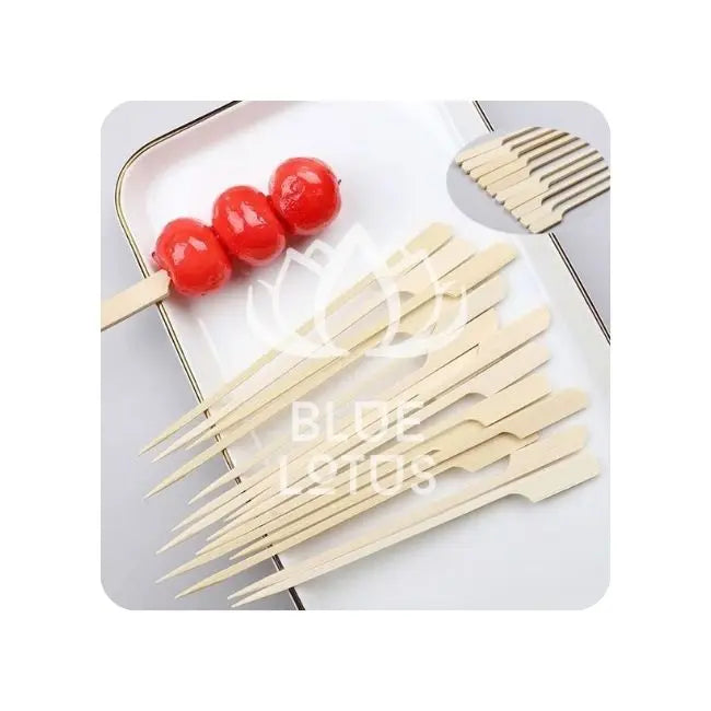 Hot Selling Bamboo Skewers with Pointed Loop and Flag Shape for Wholesale Market