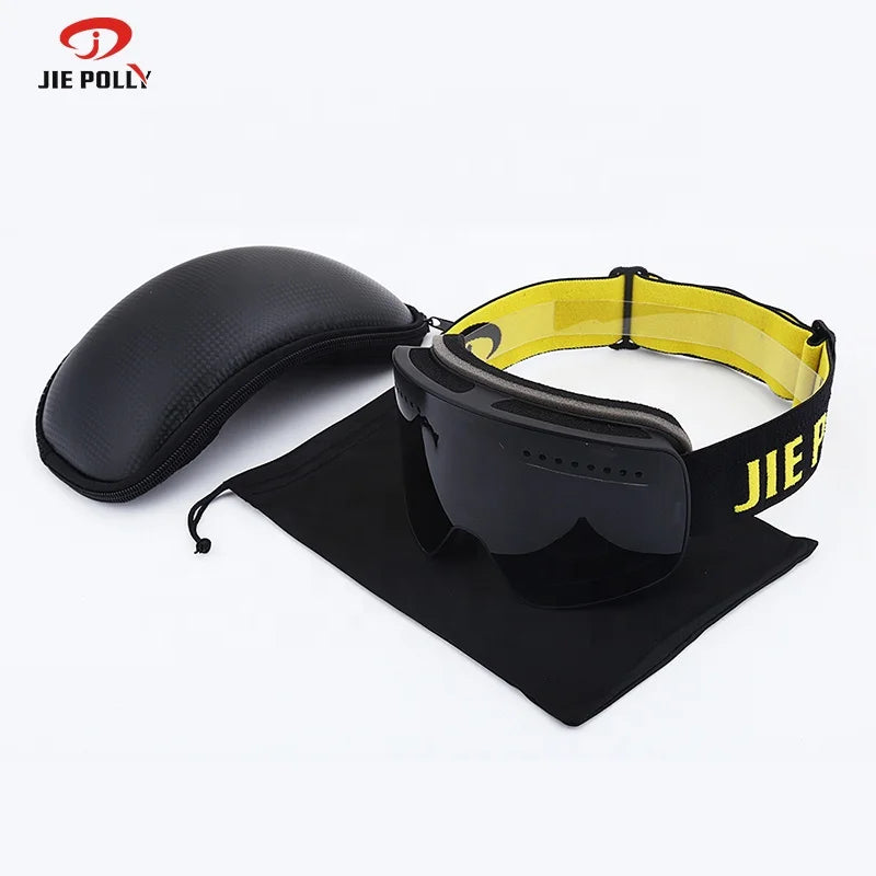 JIEPOLLY OEM OTG Manufacturer Uv400 Anti-fog Wholesale Custom Magnetic Lens Snowboard Sports Glasses Eyewear Snow Ski Goggle