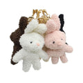 Custom 10cm Cuddly Teddy Dog Bear Plush Keychain Mini Puppy Dog Schoolbag Pendant Stuffed Animal Plush Doll Keyring Wedding Gift