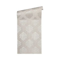 Made in Germany - Luxury Wallpaper rolls Damask Beige Silver Non Woven Contract Wallpaper for Hotel - 1005 x 053 m