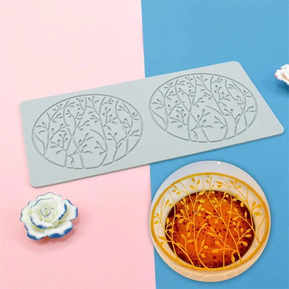 Food Grade Silicone Lace Mold Flower Pattern Lace Mat for Cake Decorating