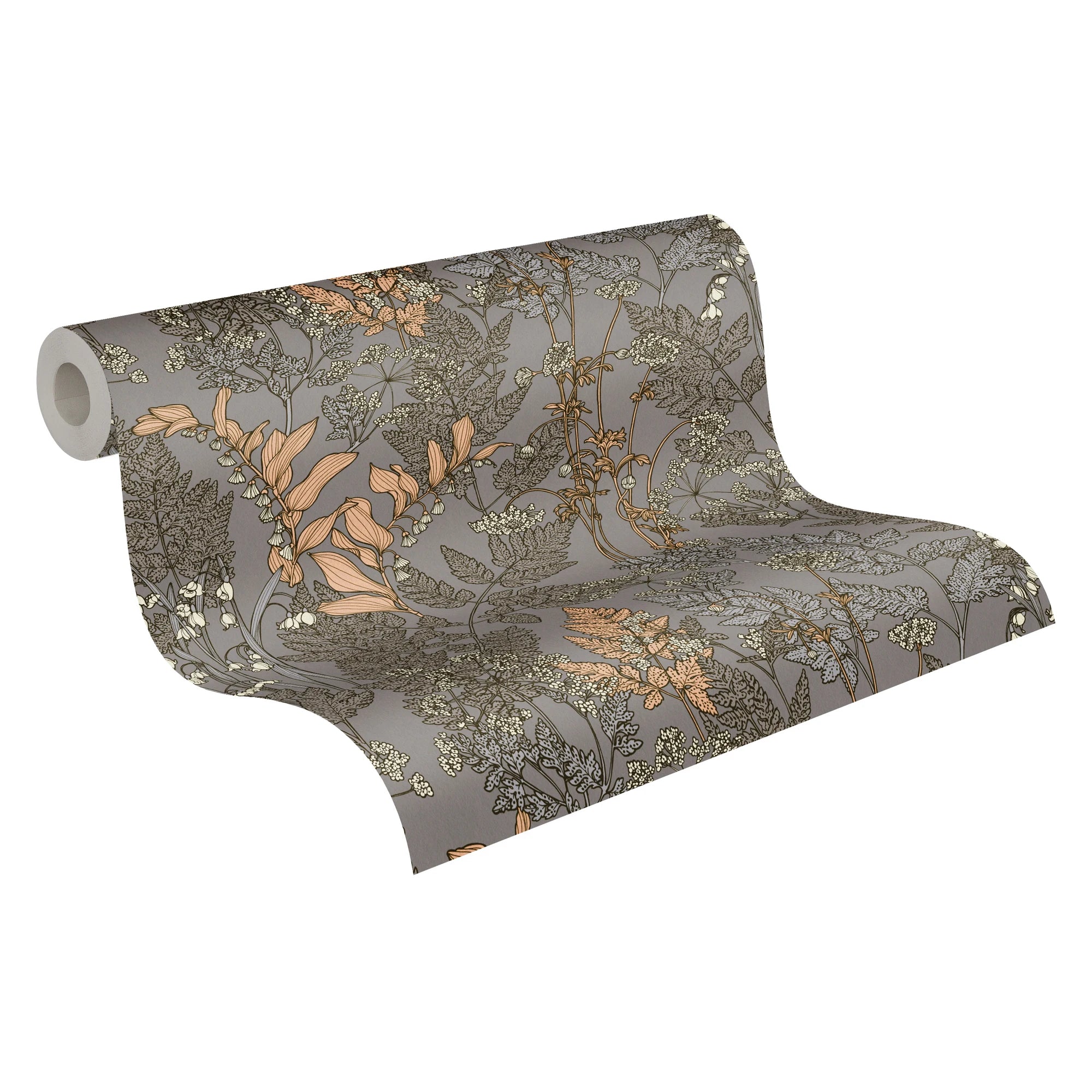 Made in Germany - Luxury Wallpaper rolls Floral Grey Beige Yellow Cream Non Woven Contract Wallpaper for Hotel - 1005 x 053 m