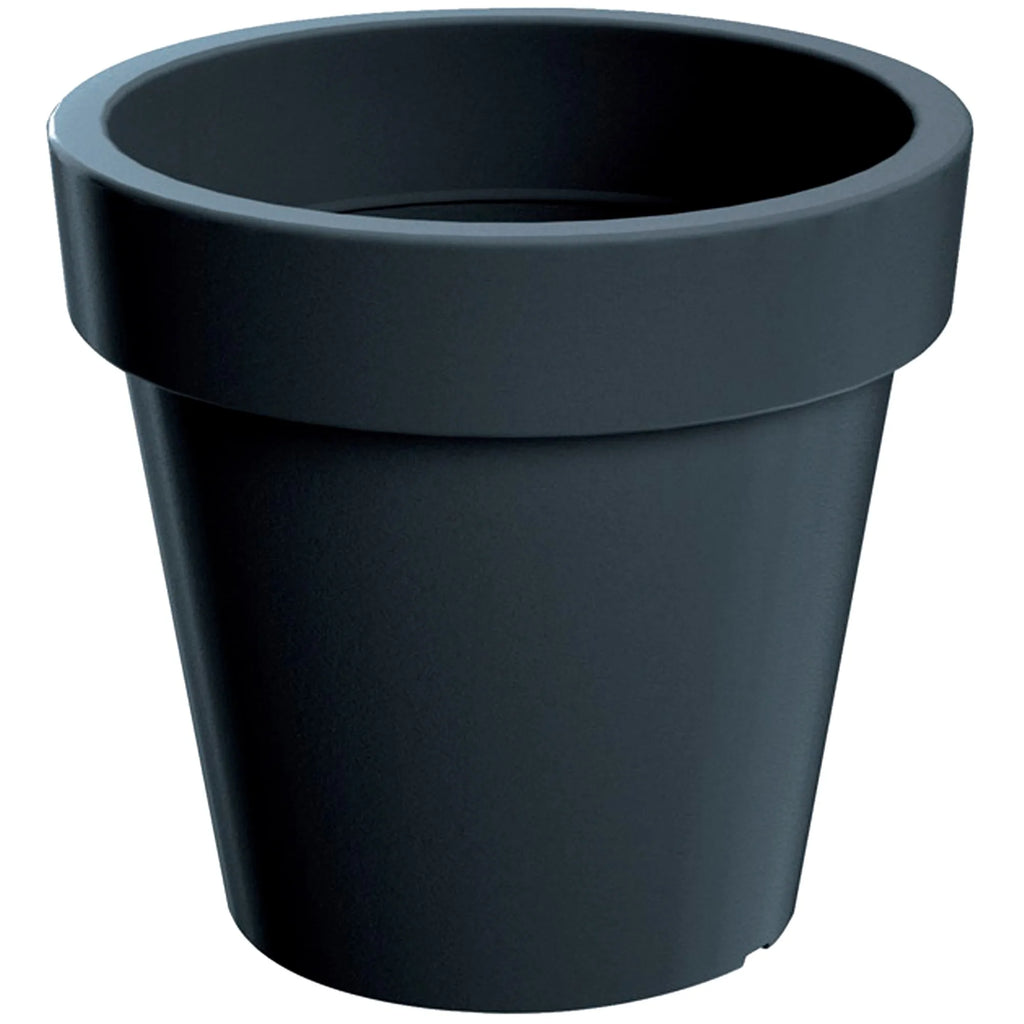 Lofly plastic flower pot in anthracite color 24.5 (length) x 24.5 (width) x 22.5 (height) cm
