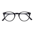 Customizable Black Round Optical Transparent Acetate Glasses Classic Anti-Blue Light Myopia Spectacles