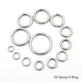 Stainless Steel Round Spring O-Ring Metal Wire Split Ring Corrosion-Resistant Keychain O Rings for Bags Hardware & Outdoor Gear