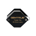 GemTrue - 10x Triplet Diamond Loupe Black 20.5mm Precision Lens for Professionals