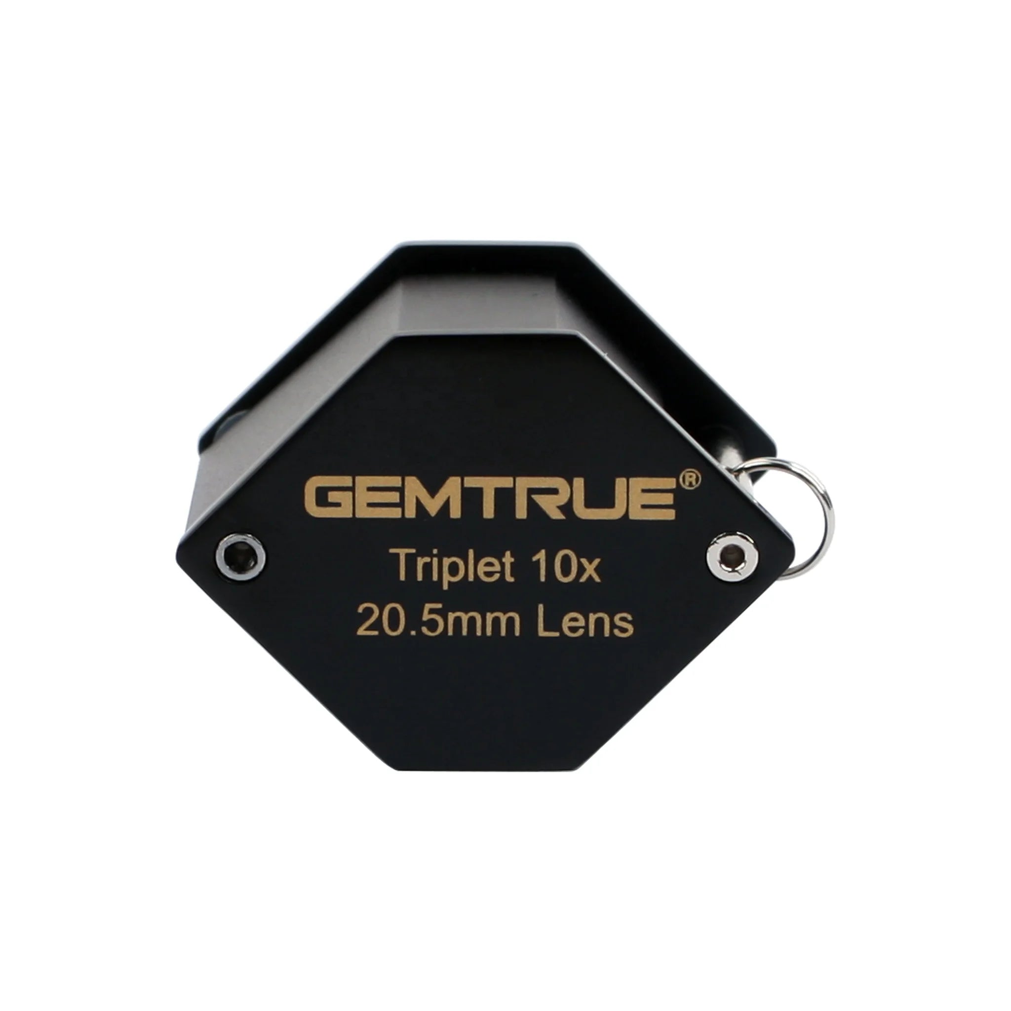 GemTrue - 10x Triplet Diamond Loupe Black 20.5mm Precision Lens for Professionals