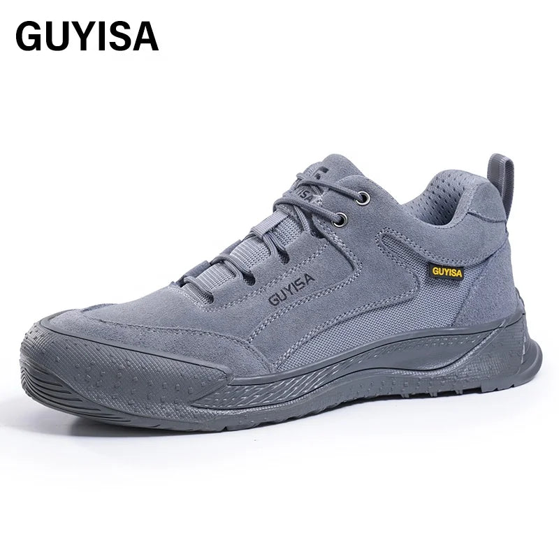 GUYISA Casual Safety Shoes European Standard Steel Toe Welder Safety Work Shoes