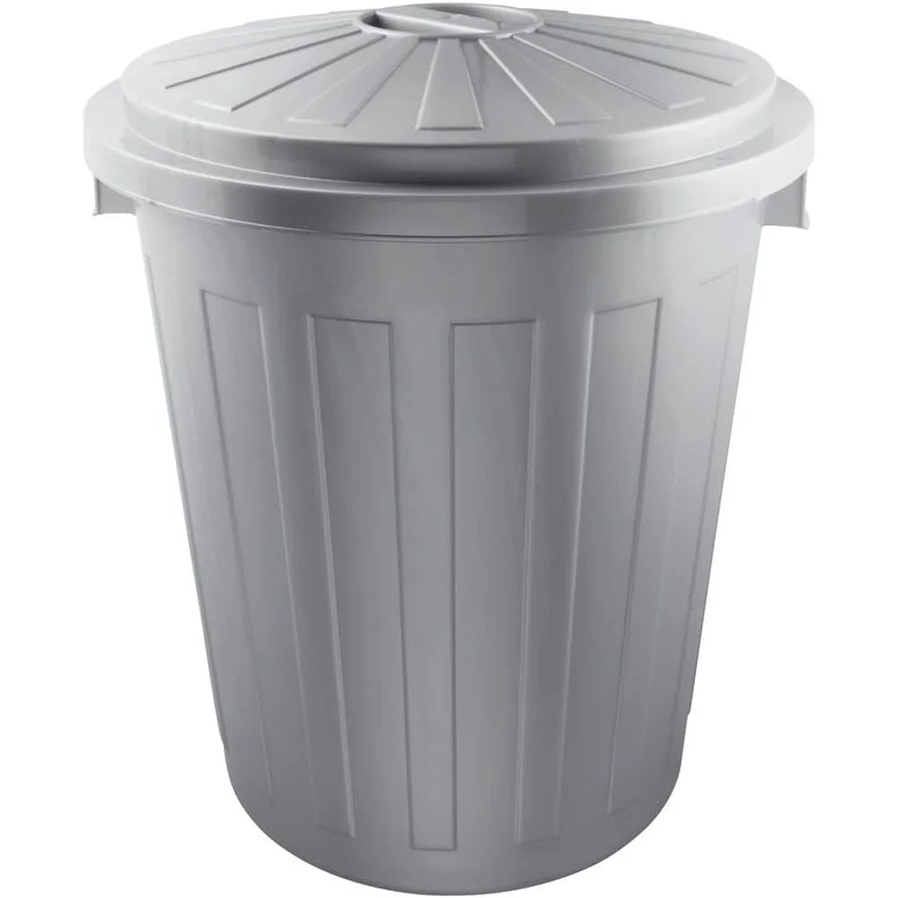 Multipurpose waste bin/bin with lockable lid Extra large Durable plastic (PP) 50 l Mats Silver