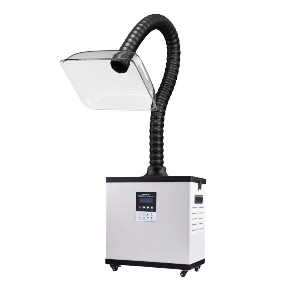 KNOKOO 210W DIY Welding & Laser Soldering Fume Extractor FES200 for ESD Solder Station Nail Salon Moxibustion New Condition