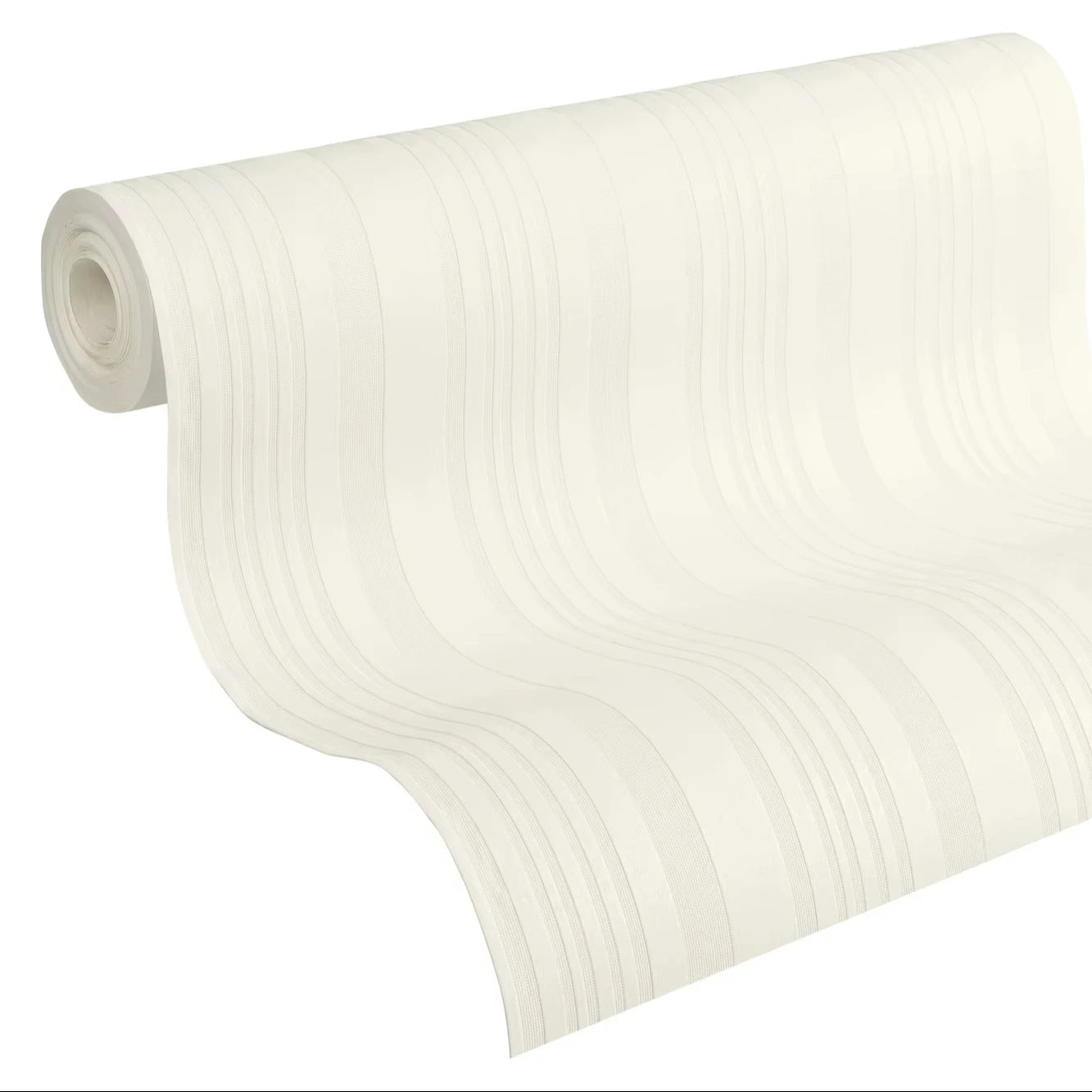 Made in Germany - Coatable Wallpaper rolls Stripes Paintable White Non Woven Vinyl Wallpaper for painting - 1005 x 053 m