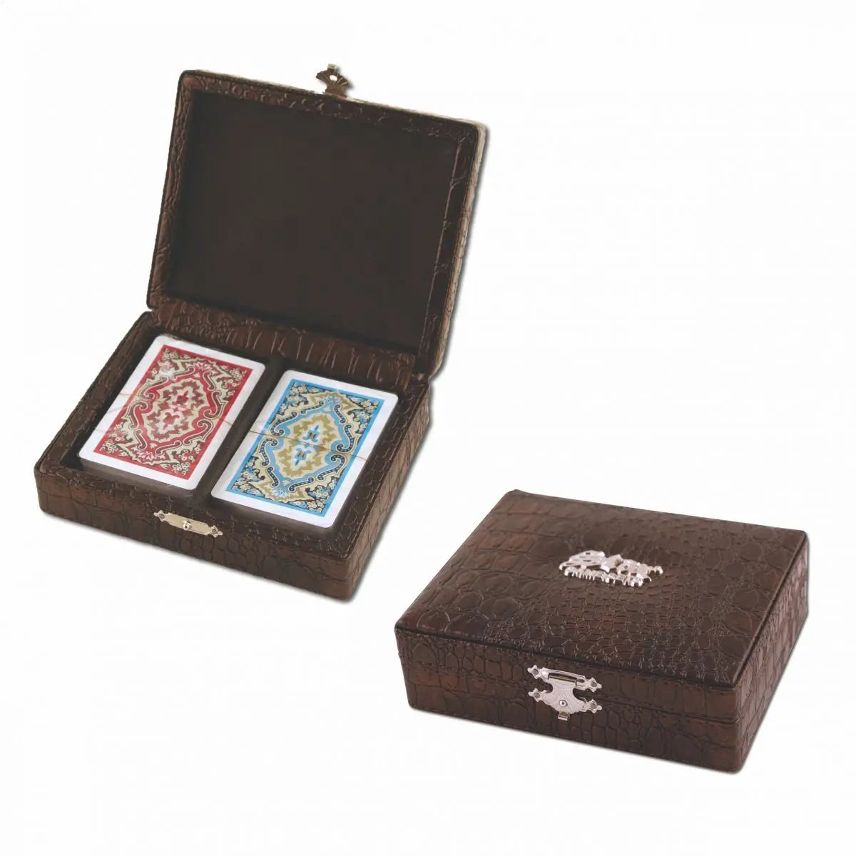 Star Durable Plastic Playing Card for with Rounded Corners and Special Wooden Box 2 Decks
