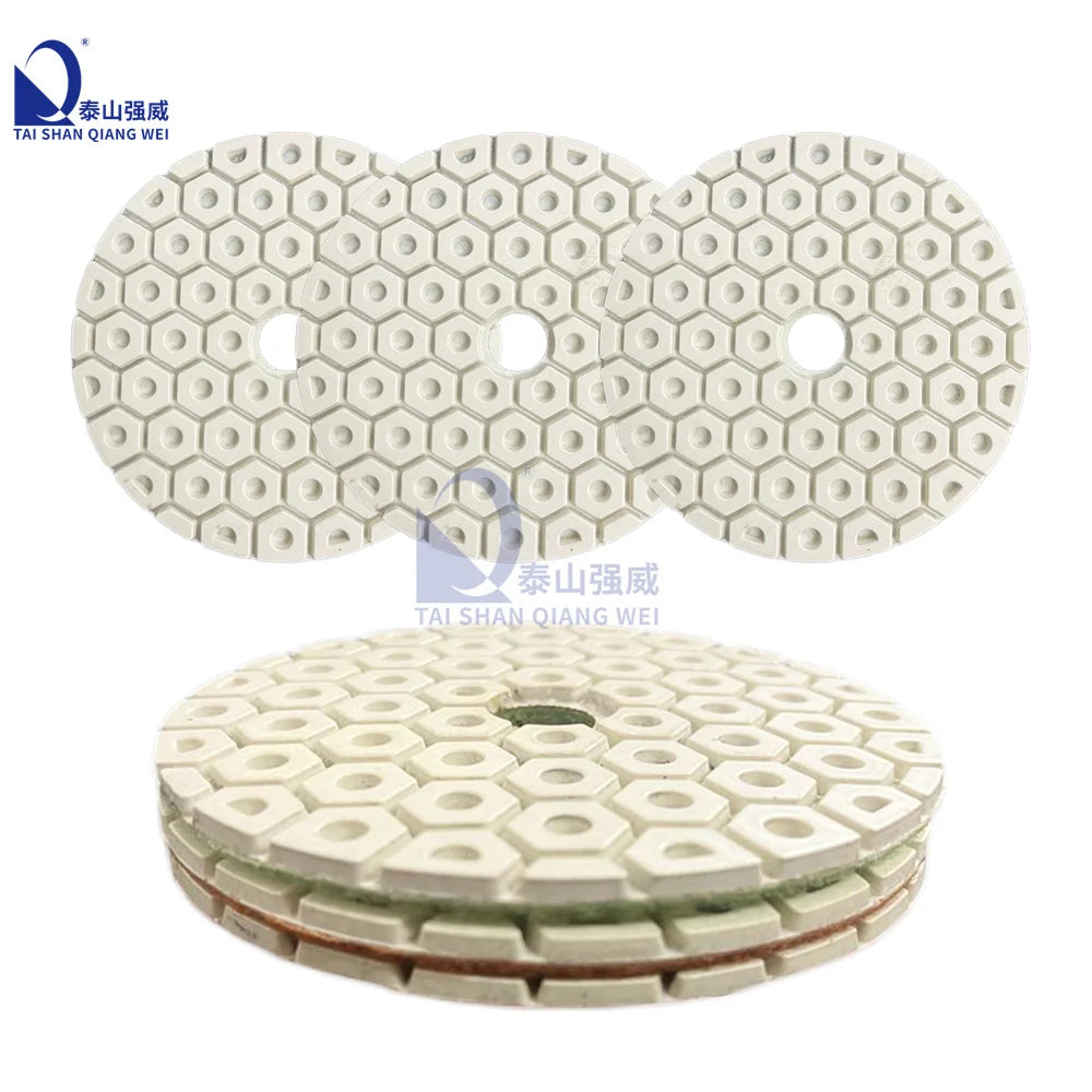 China Factory Diamond Wet Dry Polishing Pads for Stone Granite Marble Quartz Concrete Polish 4inch 3steps Polishing Pads