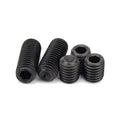 Grade 12.9 Carbon Steel Alloy Steel M2.5-0.45 X 3mm Black Flat Point Grub Bolt Hex Socket Set Grub Screws