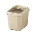 Household Plastic Rice Storage Bucket with Flip Top Embedded Insect & Moisture Proof Seal for Flour & Condiments Storage