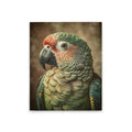 Made In Germany - Home Decor Canvas Picture Parrot - Wall Mural In Green And Colourful - Canvas Picture On Stretcher Frame