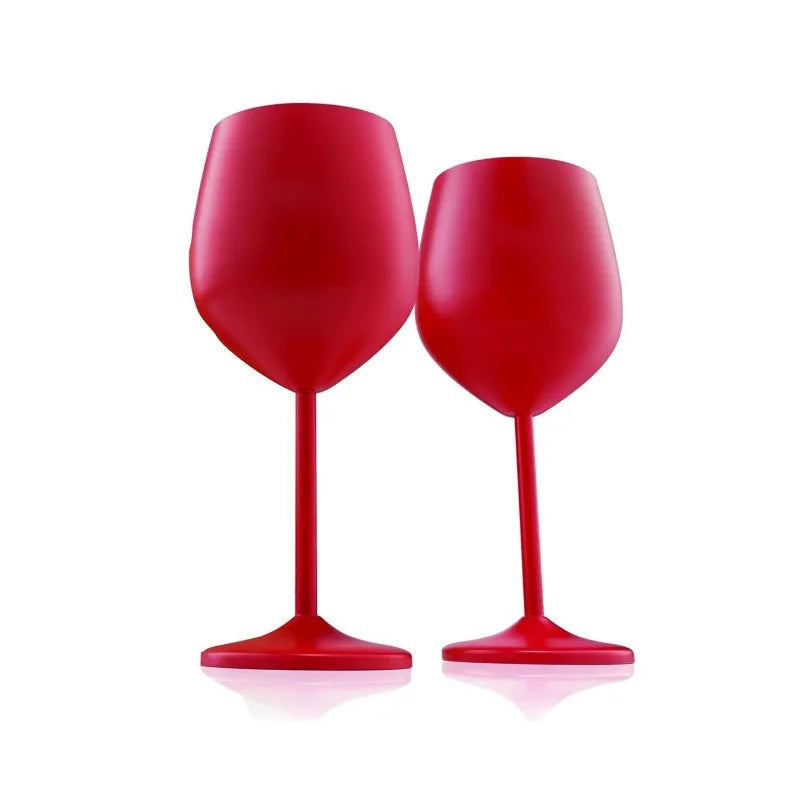Pink Vintage Stainless Steel Wine Glass for Martini Champagne for Party Club Bar Color Wine Glasses Cocktail Cups