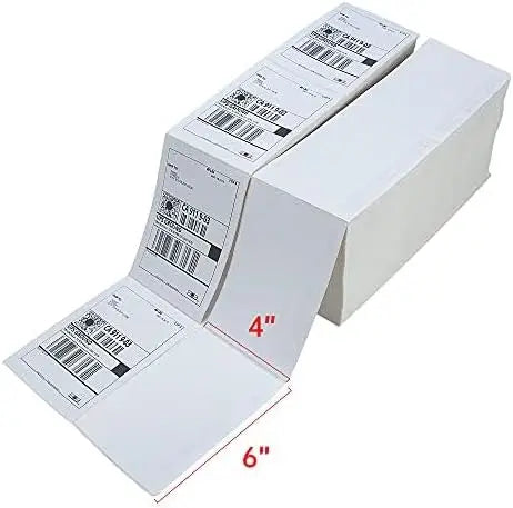 Fanfold Reuseable 4 * 6 Inch 100*150 Thermal Shipping Label Sticker Thermal Waybill Sticker Label Stack (3000pcs Per Stack) MegaBDM