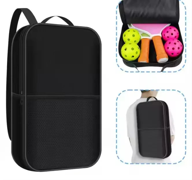 Custom Logo Pickleball Paddle Bag Waterproof Oxford Fabric Carry Cover with Zipper for Training & Entertainment for Adults