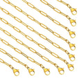 Trendy Anti Tarnish Gold Jewelry Necklace 24k Dubai Stainless Steel Chain Necklace for Women Men Girls