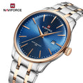 NAVIFORCE 9230 SBERG Blue Dial Stainless Steel Band Watch for Men Quartz Sport Waterproof Factory Custom Logo Luminous Hands