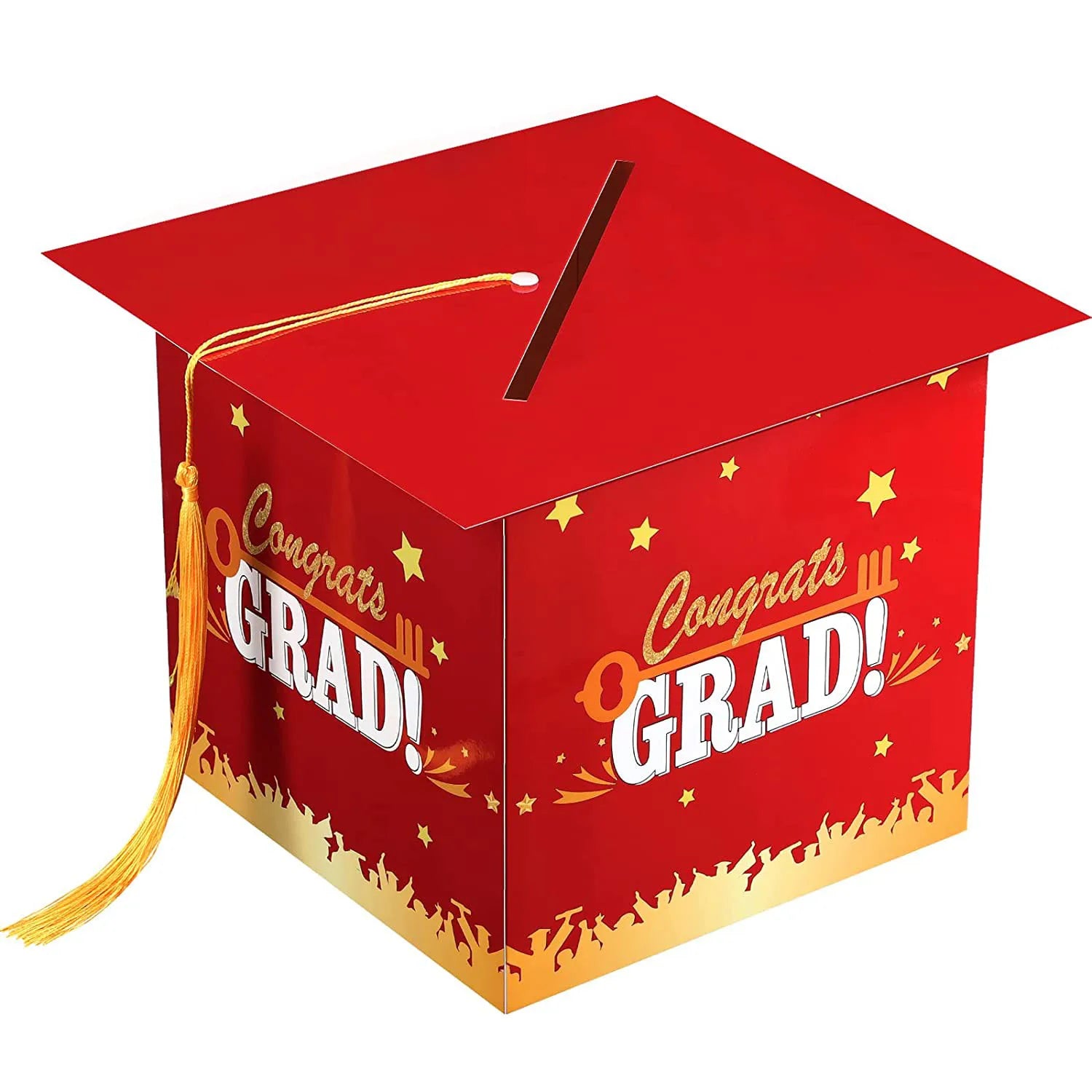 Nicro Custom Class Graduation Paper Card Box Doctoral Shape Tassel for Celebration Ceremony Party Supplies Tableware Decorations